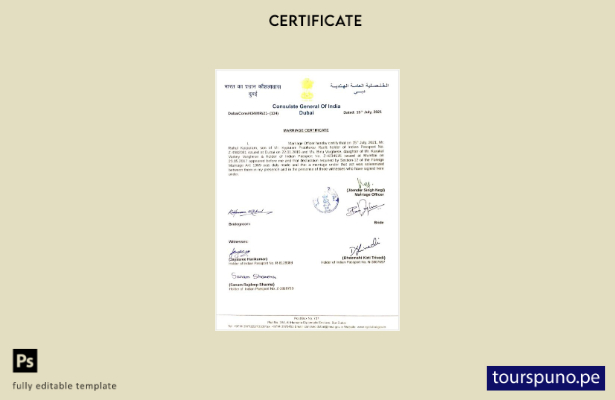 listo para imprimir plantilla de certificado de matrimonio del registro de mat 1